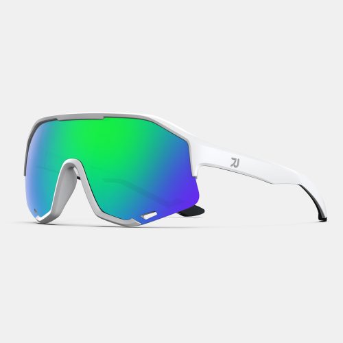 RB01 White Green Sports Sunglasses