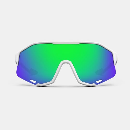 RB01 White Green Sports Sunglasses